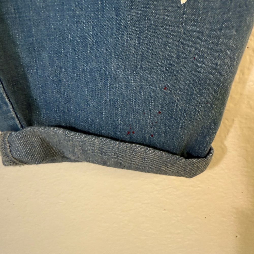Free People High Rise 80s retro paint splatter Petaluma Denim Jeans. - Picture 7 of 12